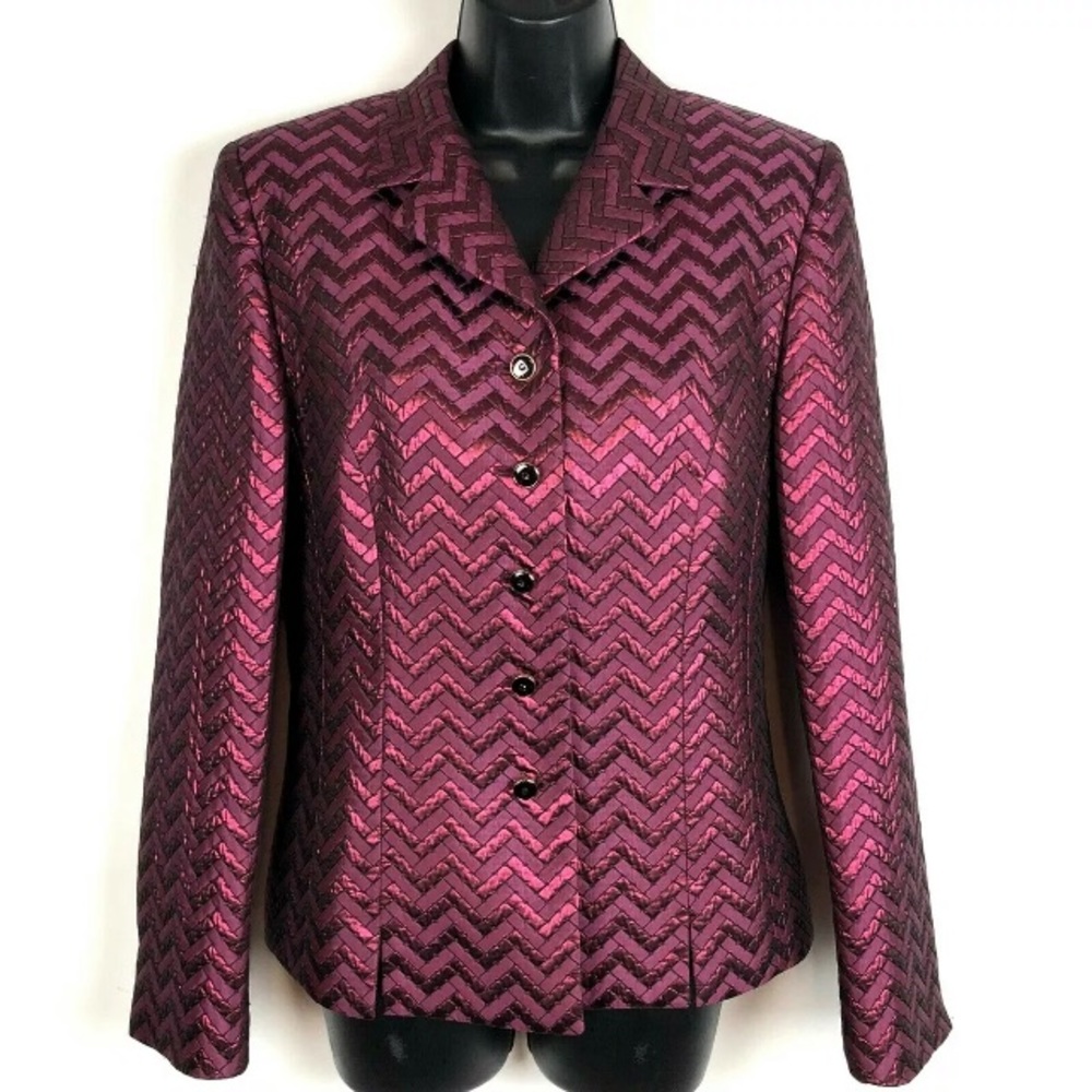 Basler Horst blazer 36 6 8 jacket purple berry shimmer